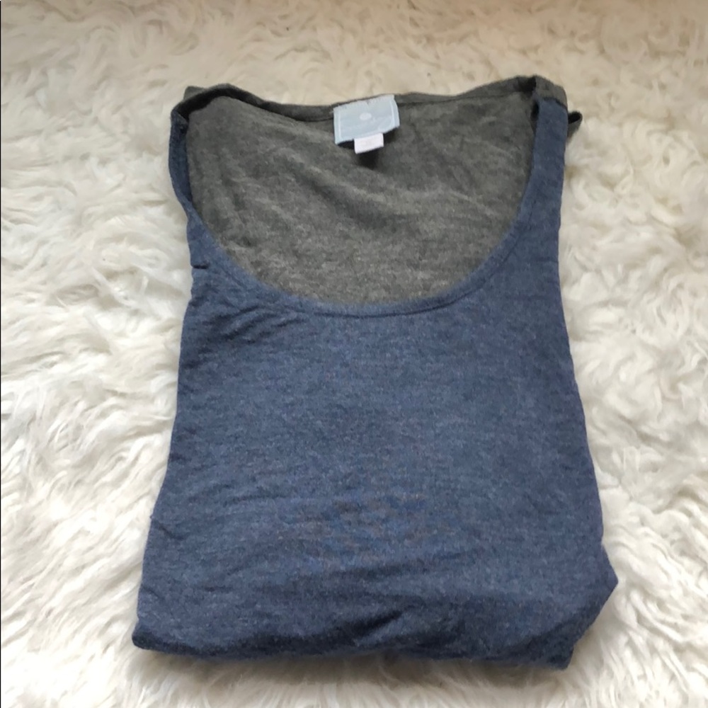 sunday blue and gray top NWOT